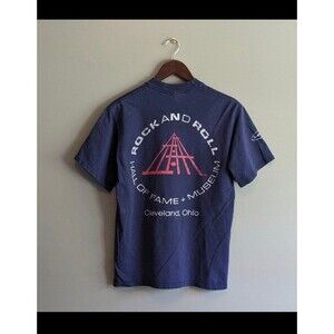 Rock Hall of Fame Size Medium T-shirt Vintage Shirt 1995 90s Blue M Tee
